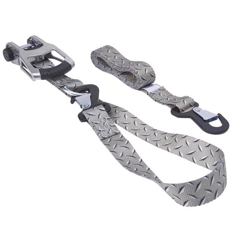KEEPER 47350 8' Ratchet Tie-Down, Gray