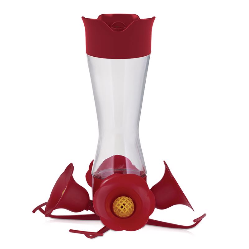 Perky-Pet 203CPBN Glass Hummingbird Feeder for Outdoors with Perches, Ant Moat, Bee Guards - Pack of 1