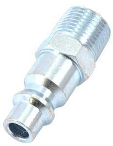 Forney 75307 Air Fitting Plug, Industrial Milton Style, 3/8-Inch-by-3/8-Inch-Male NPT,Silver