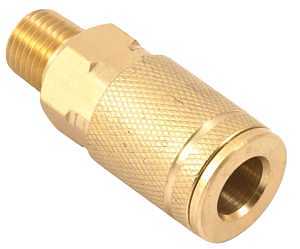 Forney 75309 Air Fitting Coupler, Tru-Flate Style, 1/4-Inch-by-1/4-Inch Male NPT
