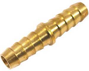 Forney 75357 Brass Fitting, Hose Splicer, Barbed, 3/8-Inch to 3/8-Inch