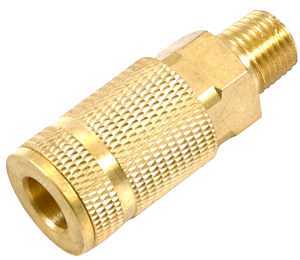 Forney 75482 Air Fitting Coupler, Aro Style, 1/4-Inch-by-1/4-Inch Male NPT