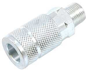Forney 75484 Air Fitting Coupler, Tru-Flate Style, 3/8-Inch-by-3/8-Inch Male NPT