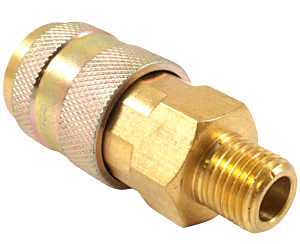 Forney 75526 Air Fitting Coupler, Universal, 1/4-Inch-by-1/4-Inch Male NPT