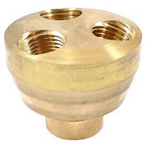 Forney 75558 Manifold, 3-In-1 Brass Tripod, 1/4-Inch Female NPT Inlet with (3) 1/4-Inch Female NPT Outlets