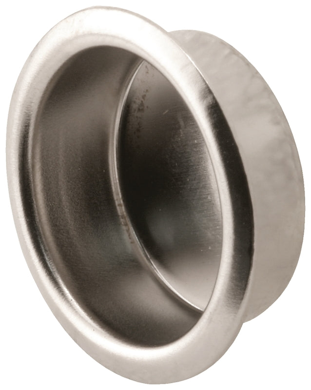 Prime-Line Products N 6893 By-Pass Door Finger Pull, 5/16 in. x 3/4 in., Stamped Steel, Nickle Plated Finish (Pack of 4)