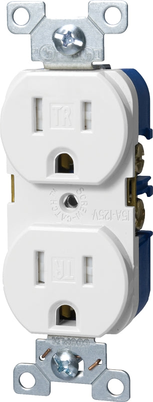 Eaton TRBR15W-BXSP 15-Amp 3-Wire 125-Volt Tamper Resistant Commercial Grade Duplex Receptacle 2-Pole, Ivory