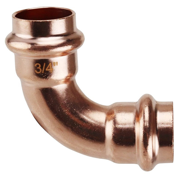 3/4 in. Copper 90-Degree Press x Press Pressure Elbow Jar (15-Pack) XPRE3415JR