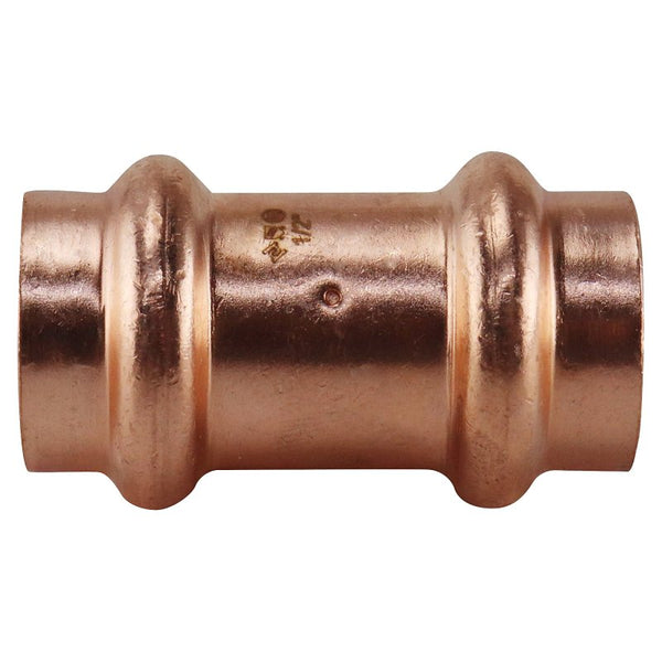 1/2 in. Copper Press x Press Pressure Coupling with Dimple Stop XPRC12