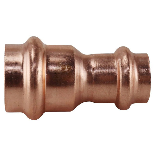 3/4 in. Copper Press x 1/2 in. Press Pressure Coupling with Dimple Stop XPRC3412