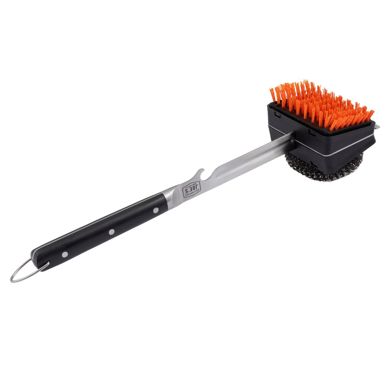 Oklahoma Joe's® Blacksmith Combo Grill Brush with Replaceable Nylon and Steel Wool Heads - 1517365R06