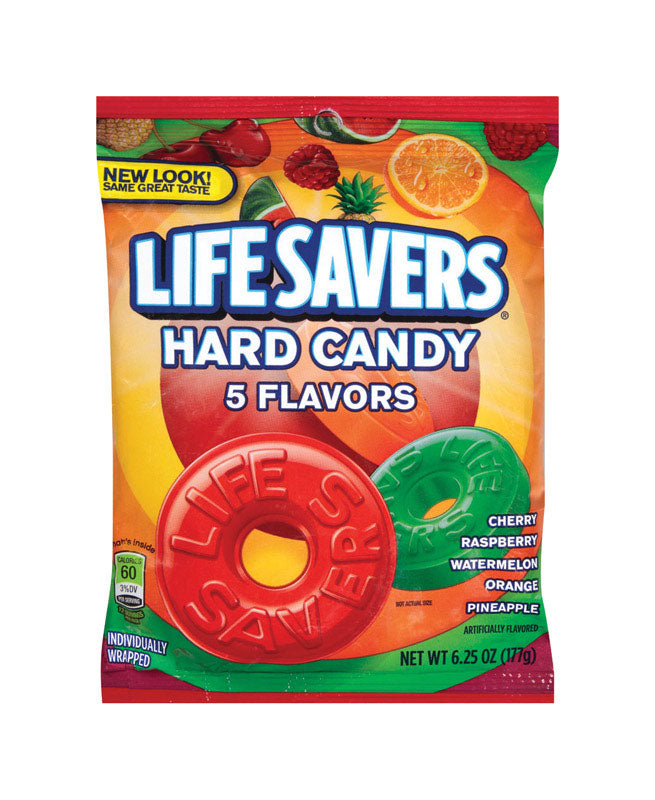 Lifesavers, Hard Candy 5 Flavors Bag, 6.25 oz