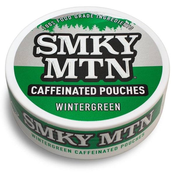 Smokey Mountain Caffeinated Pouches - Wintergreen - Tobacco Free and Nicotine Free - 1 Can - 15 Pouches Per Can 1760