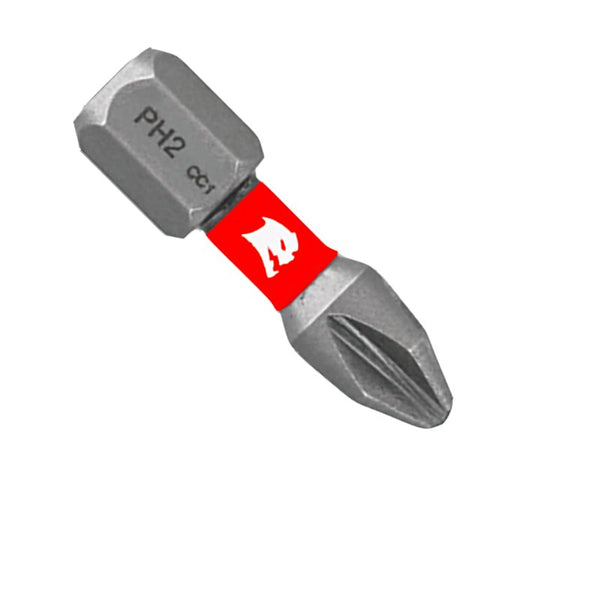 Diablo Phillips Drive Bits with Anti-Slip Tip for Installing and Removing Fasteners - Impact Strong, 1/4" Hex Shank, PH2 Screwdriver Head, 1" Length, 2-Pack - DPH21P2