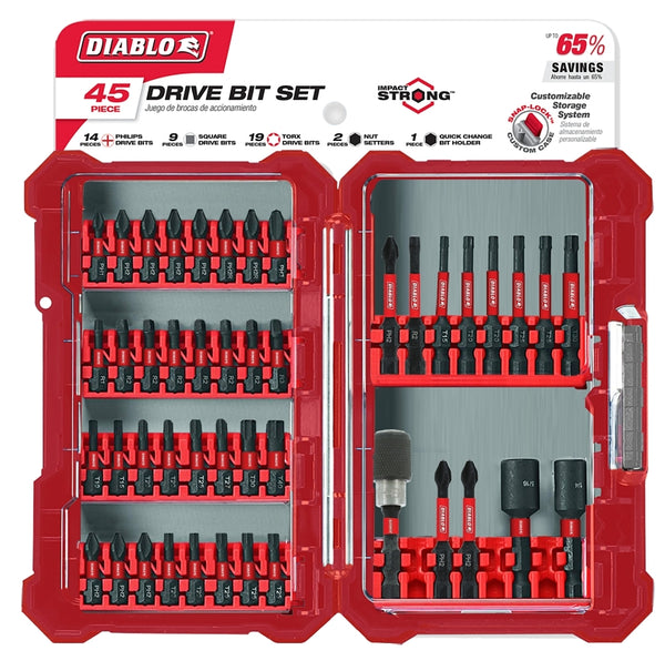 Diablo by Freud DSC-S45 45 pc Screwdriving Set (45-Piece) Multi, One Size