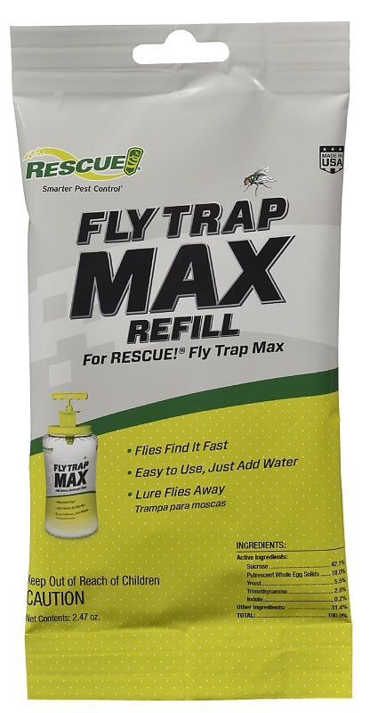 RESCUE! Fly Trap Max Refill - Large Reusable Outdoor Fly Trap (Refill Only) FTMR-DB8