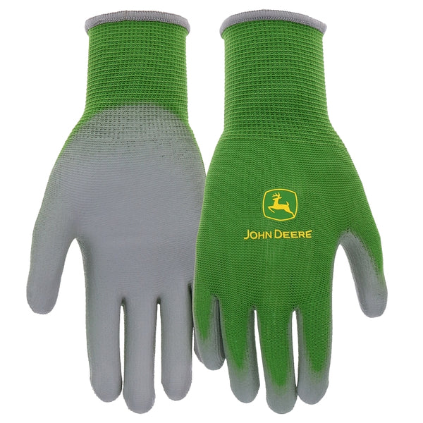 John Deere JD37200-Y Youth Nylon Shell Polyurethane Dipped Coating, Superior Grip, Abrasion Resistant, Green, Youth-Small