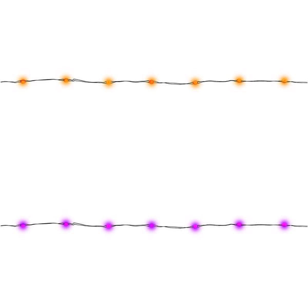 Celebrations Hallwn Orange Lights MIC12ASTBORPLA (12-Pack)