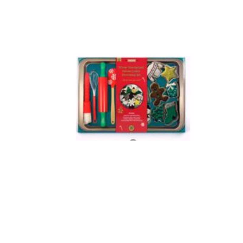 Handstand Kitchen Winter Wonderland 30-piece Real Cookie Baking Set with Recipes for Kids