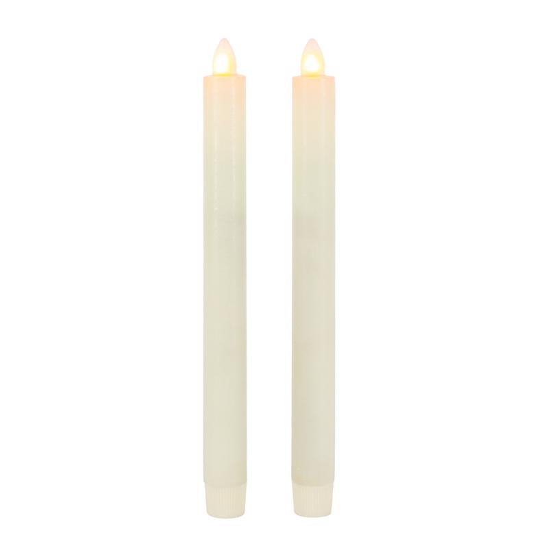 2 Pair (4pc Total) Aurora®Flame Wax Taper Candle