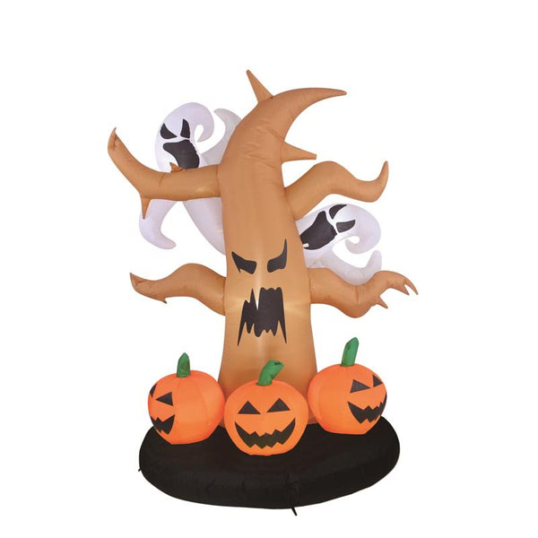 Celebrations MY-23HT562 6 ft Prelit Ghost and Pumpkin Inflatable
