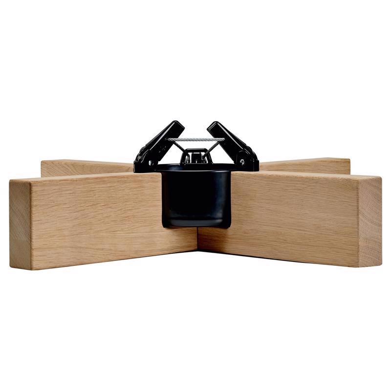 Krinner Design Copenhagen 95020 Christmas Tree Stand 50 cm with Foot Pedal and Single Rope Technology for Tree Height up to 2.5 m Oak/Black