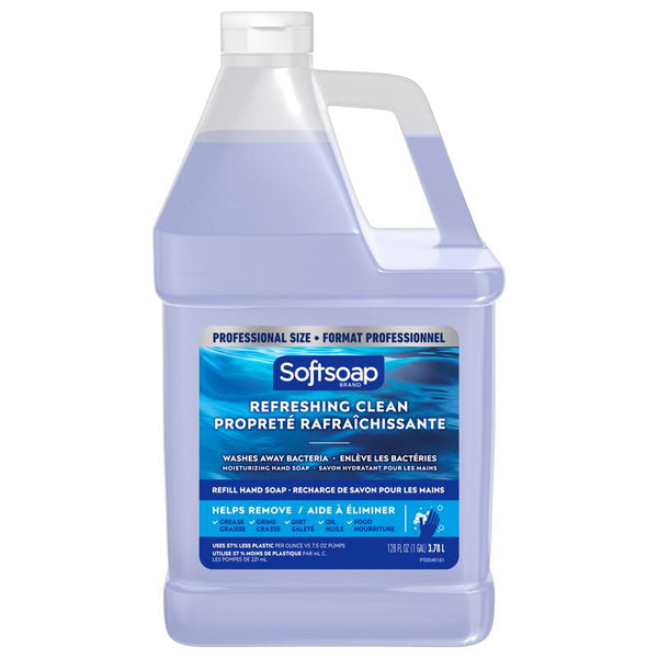 Softsoap Antibacterial Liquid Hand Soap Refill, Refreshing Clean, Moisturizing Hand Soap, 1 Gallon,White 61036482