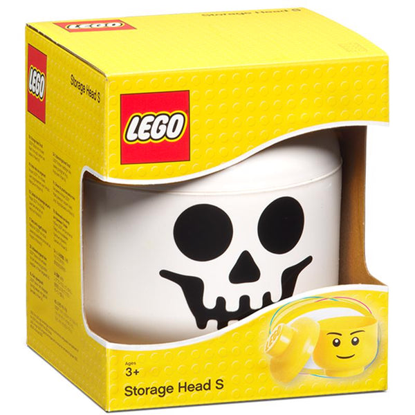 Room Copenhagen, LEGO Storage Heads Stackable Storage Container - Buildable Organizational Bins for Kid's Toys and Accessories - 6.30 x 6.30 x 7.28in - Small, Skeleton, Holds 250 Bricks 40311728