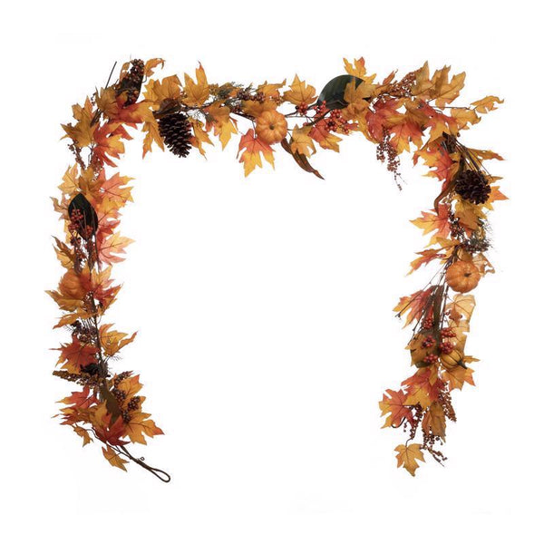 Celebrations 9 ft. Unlit Fall Leaves Garland 24FGRA