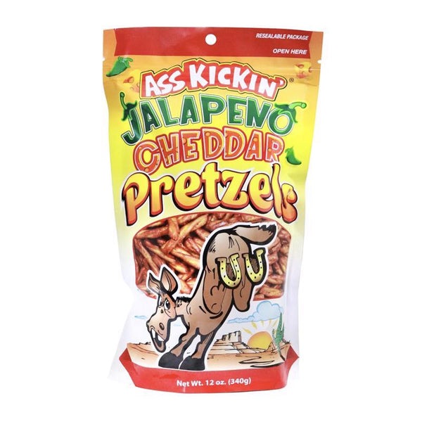 ASS KICKIN' Pretzels 12 Ounce Size Flavor Pack Seasoned Pretzel Twists (12oz, Jalapeno Cheddar) AK912