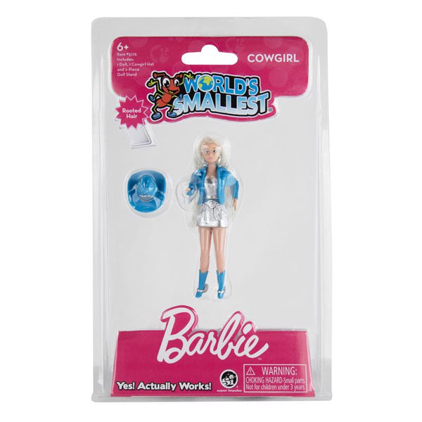 World's Smallest Barbie - 3.50 inches, Cowgirl Barbie & Rollerblade Barbie. Each Sold Separately. Styles Selected at Random 5176