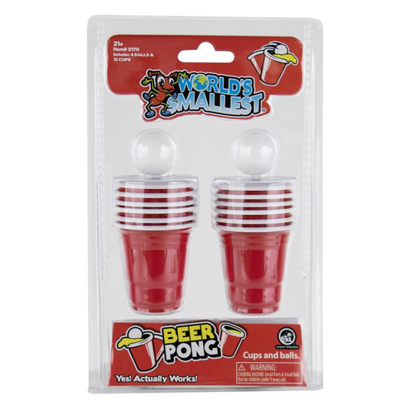 Worlds Smallest Beer Pong, Red, Miniature 5170