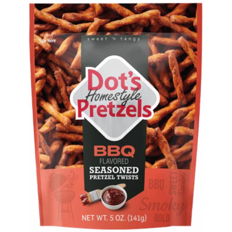 DOT'S HOMESTYLE PRETZELS BBQ Seasoned Pretzel Twists, 5 oz bag