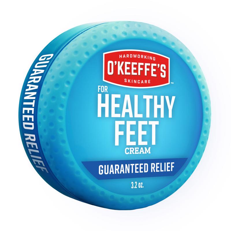 O'Keeffe's for Healthy Feet Foot Cream, Guaranteed Relief for Extremely Dry, Cracked Feet, Instantly Boosts Moisture Levels, 3.2 Ounce Jar, (Pack of 1)