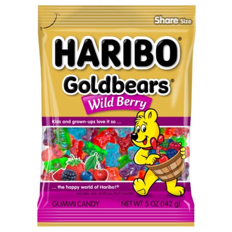 Haribo, Gummi Candy Wild Berry Share Size, 5 Ounce
