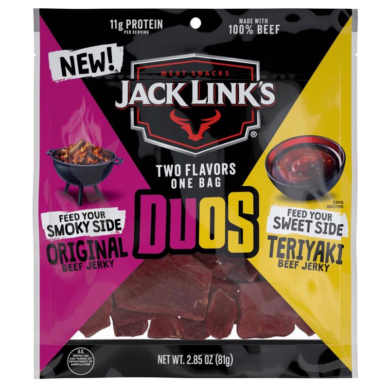 Jack Link's, Original Teriyaki Duos Beef Jerky, 2.85 Ounce