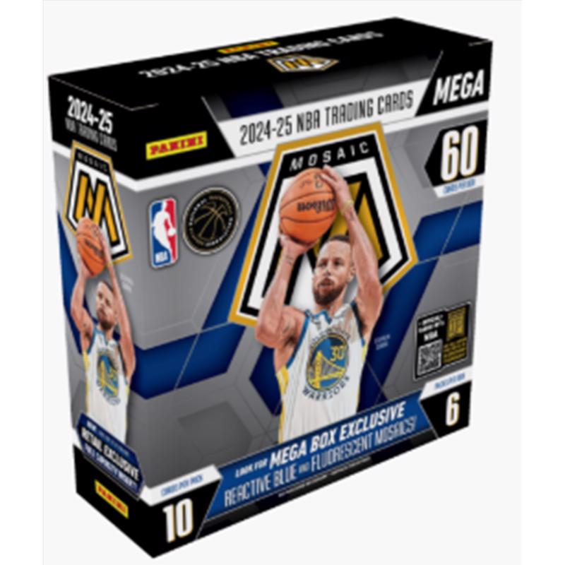 2024–25 Panini Mosaic Basketball Mega Box – Official NBA Trading Cards – Includes Exclusive Reactive Parallels & Inserts – Collect Top Rookies, Stars & Legends
