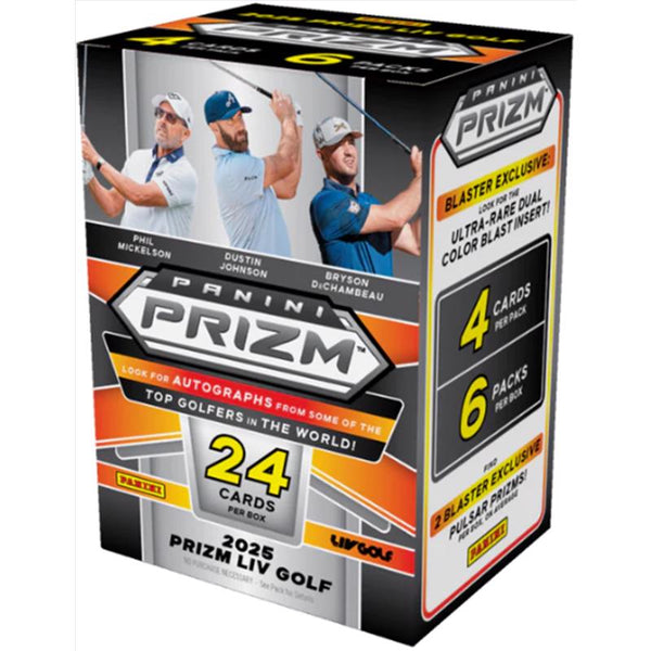 2025 Panini Prizm LIV Golf Blaster Box - Official Trading Cards - Retail Exclusive Parallels, Inserts & Rookies - Sealed Box 2-18916-20