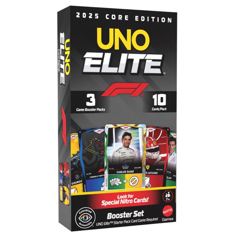 UNO Elite F1 Card Game Booster Set 7+ (3-Pack)