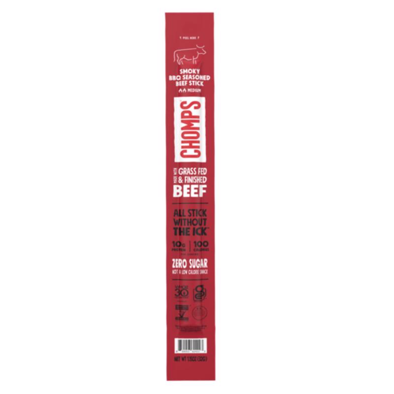 Chomps Smoky BBQ Beef Stick Sgl, 1.15 OZ