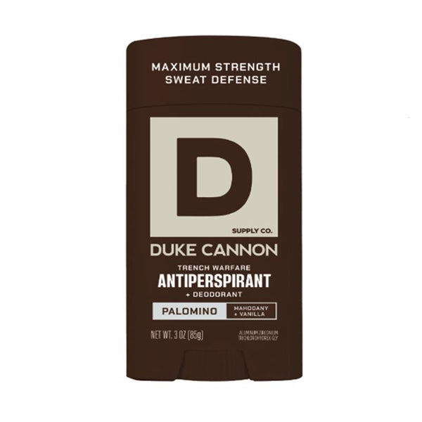 Duke Cannon Supply Co. Palomino Antiperspirant Deodorant for Men - 3 oz - Mahogany + Vanilla Scent - Long-Lasting, Smooth Glide - Trench Warfare DEOAP-PALM3