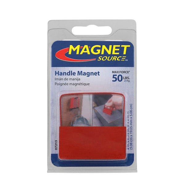 Magnet Source Master Magnetics 2 in. Ceramic Handle Magnet 50 lb. pull 3.4 MGOe Red 1 pc. 07213