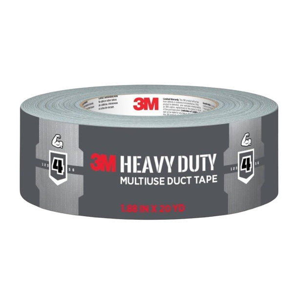 3M Heavy Duty Duct Tape Grey, 1.88 in x 20 yd, 1 Roll, 2120