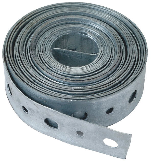 Plumb Pak PP855-8 Pipe Strap, 10 Ft L W, Iron, Galvanized, 3/4" x 10'