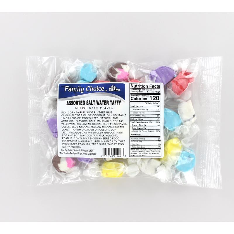 Asst Saltwatr Taffy 7 Oz