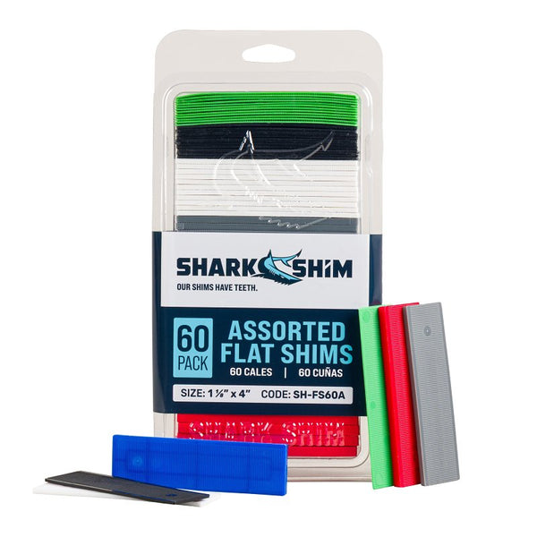 Broadfix FS60A-US Flat Shim, 1-1/8 in L, 4 in W, Polypropylene, Assorted