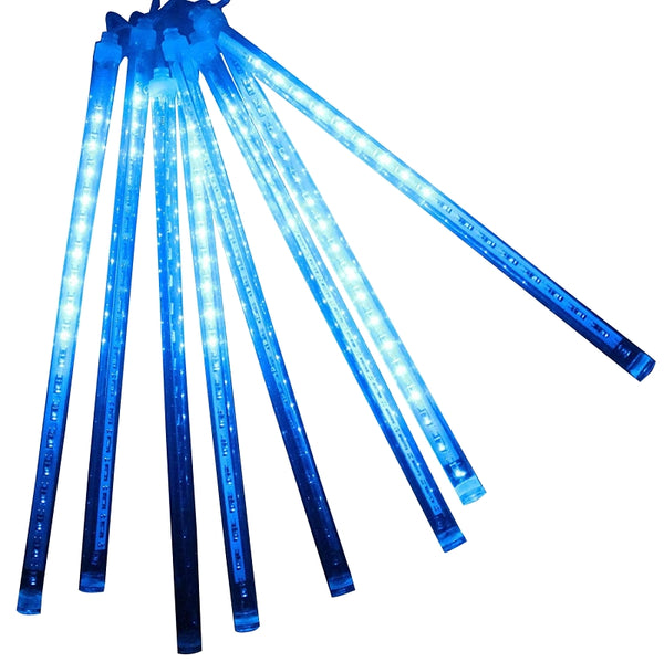 Santas Forest 36624 Christmas Led Meteor Lights, White/Blue (Pack of 12)