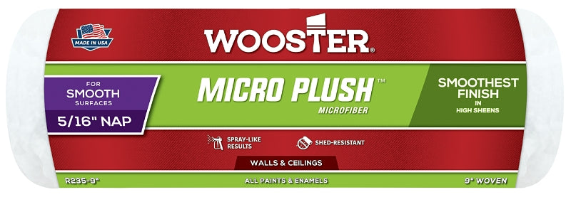 Wooster Brush R235-9 Micro Plush Roller Cover, 5/16-Inch Nap, 9-Inch