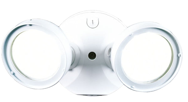 HALO TGS Outdoor Integrated LED Flood & Security Light Twin Round Head White TGS2S402FRRW