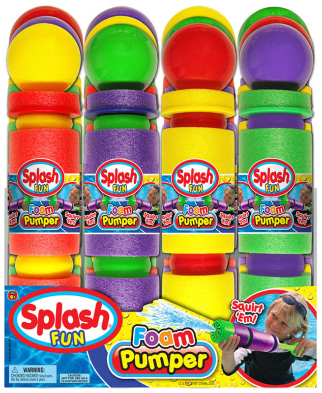 Splash Outdoor Water Toys Splash Foam Pumper plastic 1 pk
